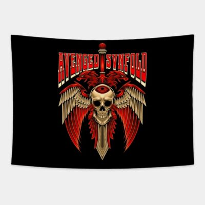 Avenged Sevenfold Fantasy Sword Emblem Tapestry Official Cow Anime Merch