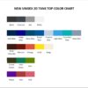 tank top color chart 1 - Avenged Sevenfold Store