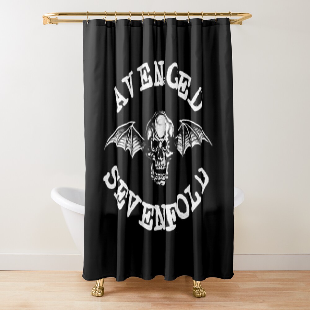 Hail to the King White Avenged Sevenfold Logo Shower Curtain